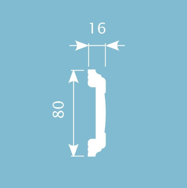 Молдинг для стены Cosca МХ 007, 80х16